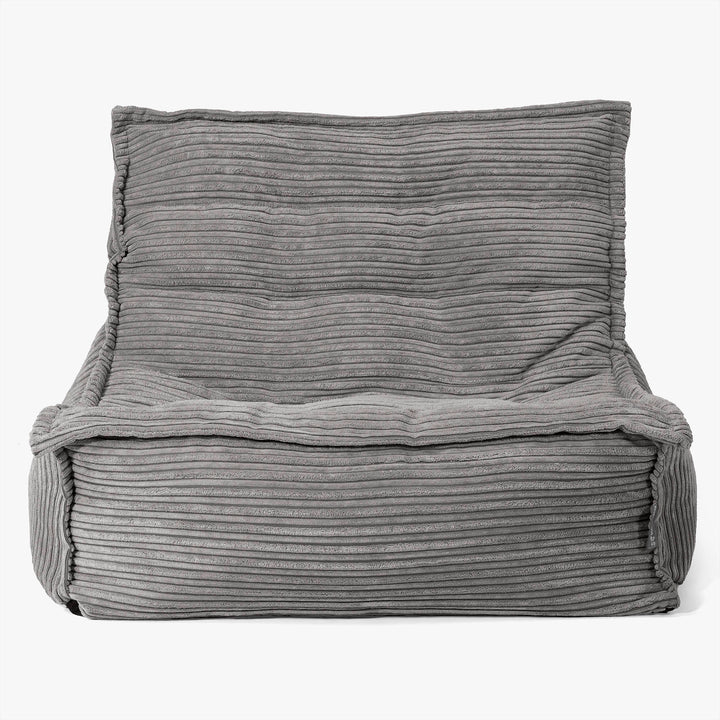 Fauteuil Pouf de Sol Oliver - Côtelé Anthracite 02
