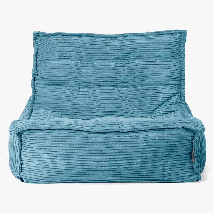 Fauteuil Pouf de Sol Oliver - Côtelé Mer Égée 02