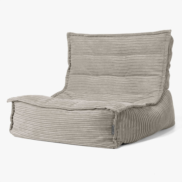 Fauteuil Pouf de Sol Oliver - Côtelé Vison 01