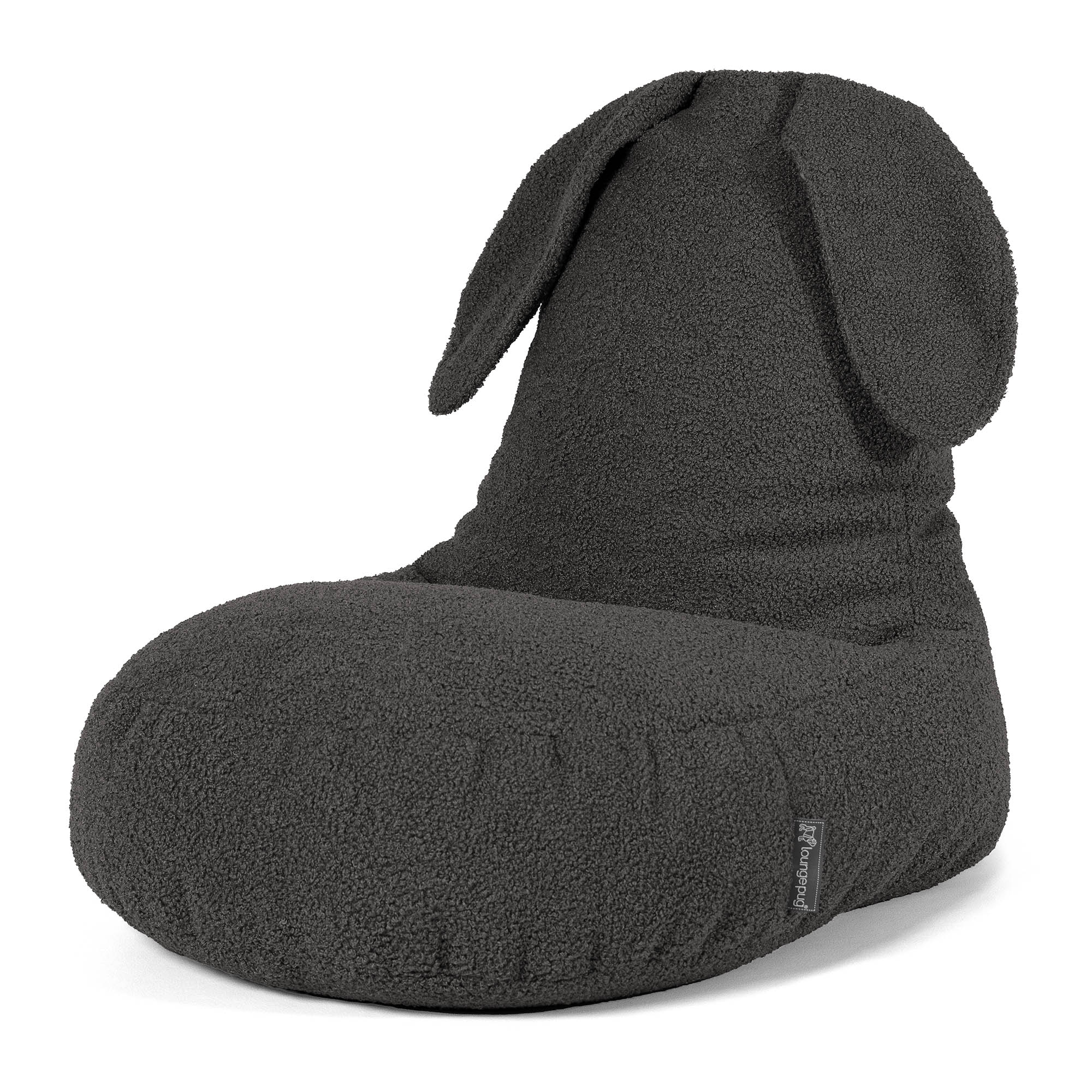 Pouf Fauteuil Enfant En Forme De Chien - Peluche Beige Et Blanc, 45cm - Assise Moelleuse - Décoration Chambre