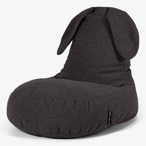 Fauteuil Pouf Enfant Animal Lapin 2-6 ans - Bouclé Anthracite