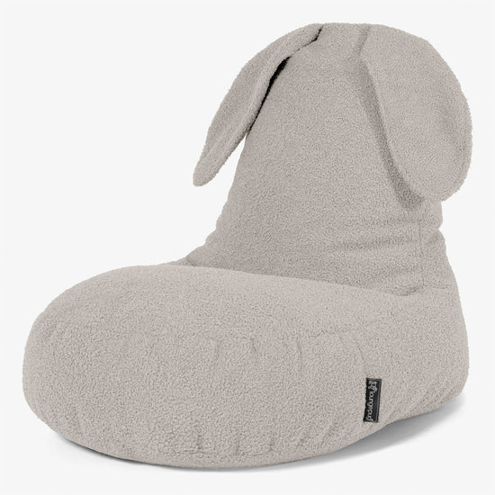 Fauteuil Pouf Enfant Animal Lapin 2-6 ans - Bouclé Ivoire 01