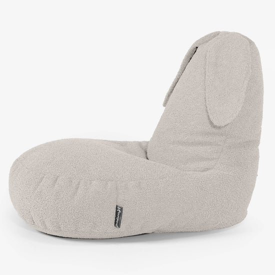 Fauteuil Pouf Enfant Animal Lapin 2-6 ans - Bouclé Ivoire 02