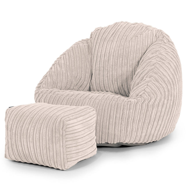 Pouf Chaise Bubble pour Enfants 1-3 ans - Côtelé Ivoire 02