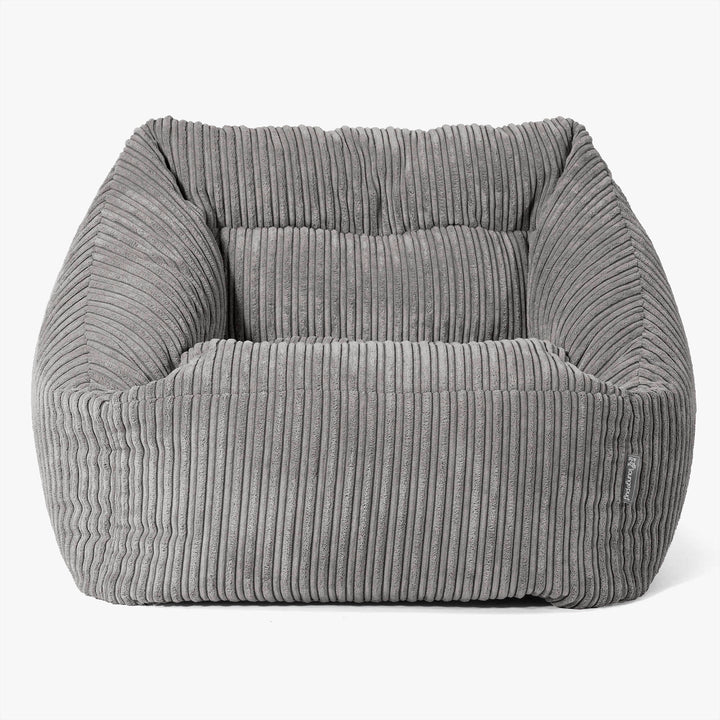 Fauteuil Pouf Maya - Côtelé Anthracite 03