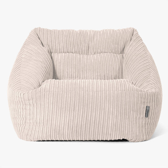 Fauteuil Pouf Maya - Côtelé Ivoire 03