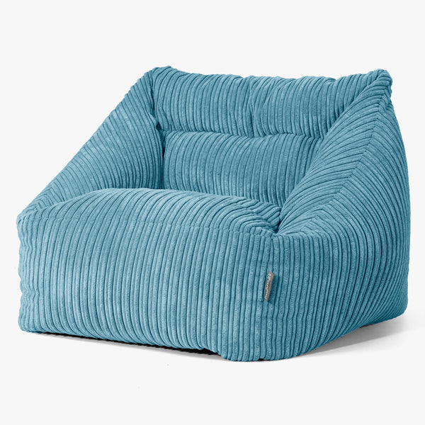 Fauteuil Pouf Maya - Côtelé Mer Égée 01