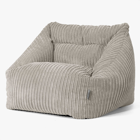 Fauteuil Pouf Maya - Côtelé Vison 01