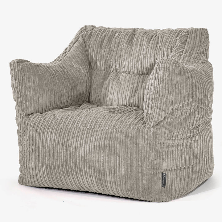 Fauteuil Pouf Victor - Côtelé Vison 01
