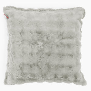 Grand Housse de Coussin 70 x 70cm - Fausse Fourrure à Bulles Vert Sauge
