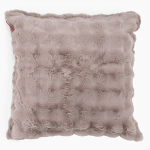 Grand Housse de Coussin 70 x 70cm - Fausse Fourrure à Bulles Vison