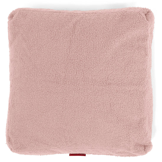 Grand Coussin de Sol - Bouclé Rose 02