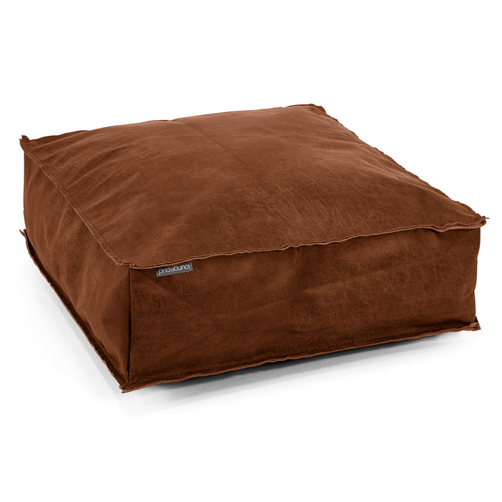 Grand Coussin de Sol - Cuir Vintage Camel 01
