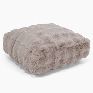 Grand Coussin de Sol - Fausse Fourrure à Bulles Vison