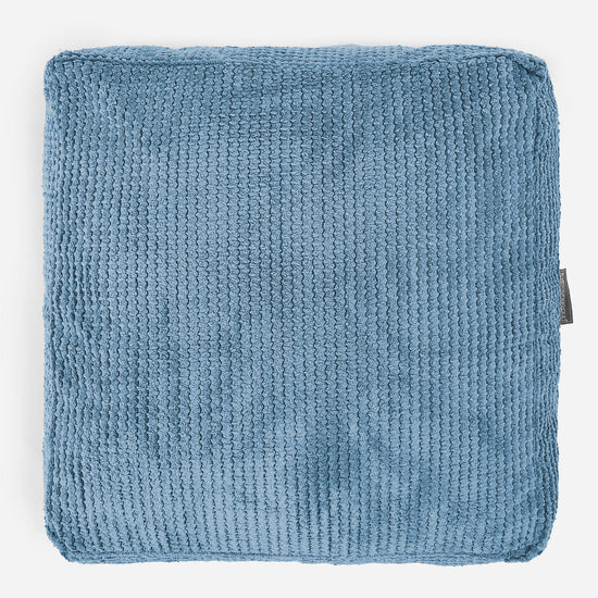 Grand Coussin de Sol - Pompon Bleu Ciel 03