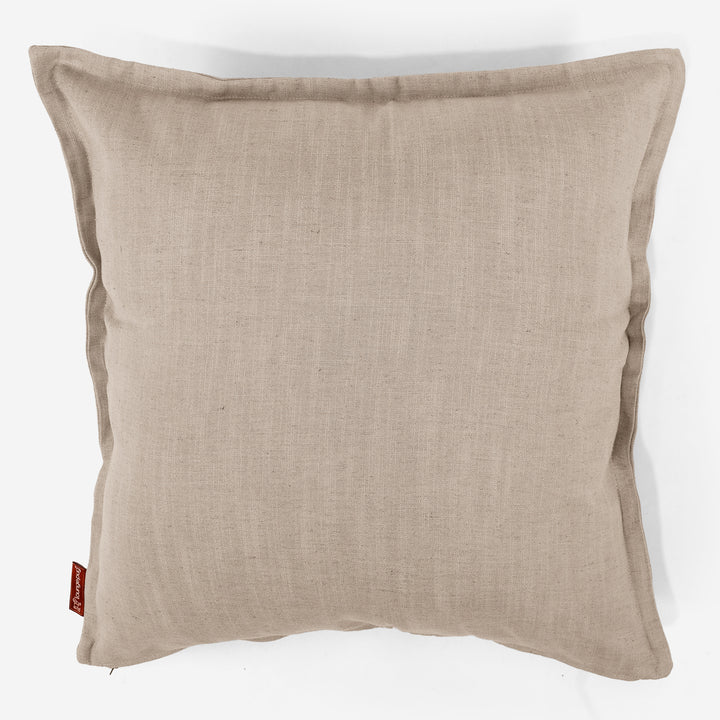 Grand Housse de Coussin 70 x 70cm - Aspect Lin Crème 01