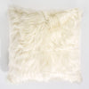 Grand Housse de Coussin 70 x 70cm -Imitation fourrure à poils longs Crème 01