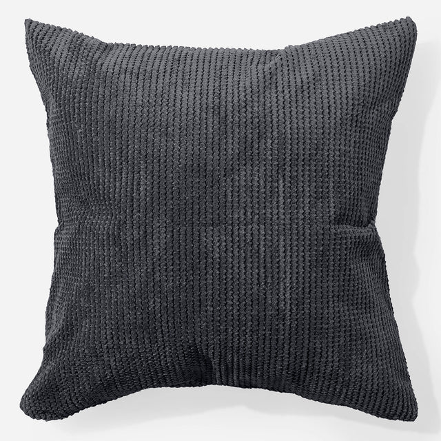 Grand Housse de Coussin 70 x 70cm - Pompon Noir 01