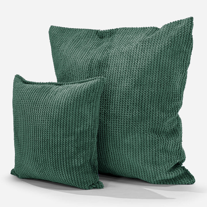 Grand Housse de Coussin 70 x 70cm - Pompon Vert Mousse 02