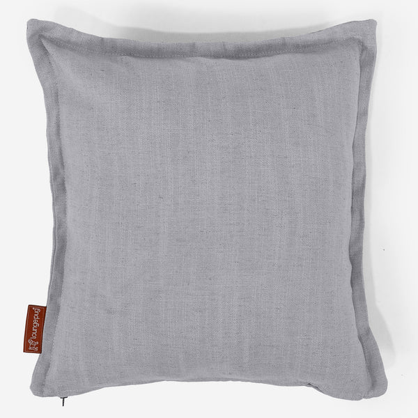 Housse de Coussin 47 x 47cm - Aspect Lin Argent 01