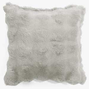 Housse de Coussin 47 x 47cm - Fausse Fourrure à Bulles Vert Sauge