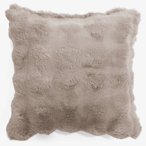 Housse de Coussin 47 x 47cm - Fausse Fourrure à Bulles Vison