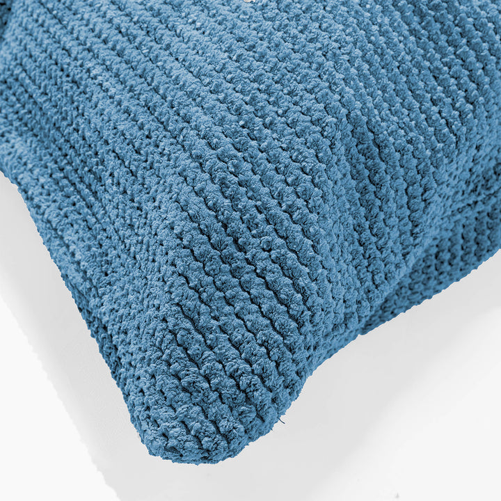 Housse de Coussin 47 x 47cm - Pompon Bleu Ciel 03