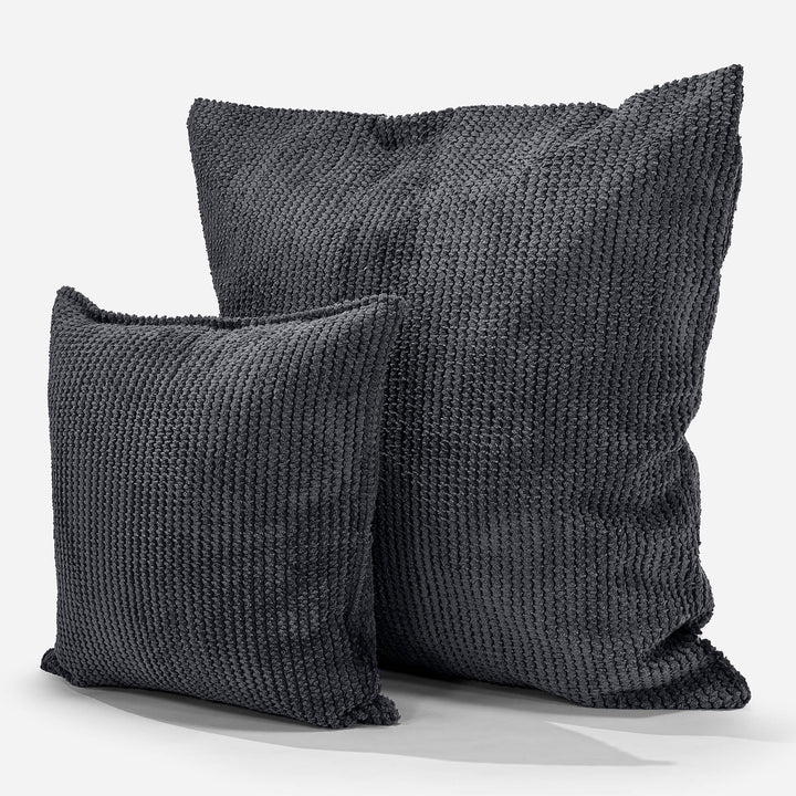 Housse de Coussin 47 x 47cm - Pompon Noir 02