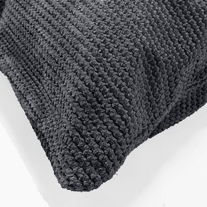 Housse de Coussin 47 x 47cm - Pompon Noir 03