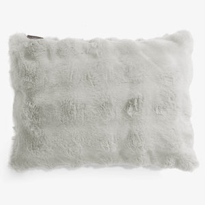 Housse de Coussin Rectangulaire 35 x 50cm - Fausse Fourrure à Bulles Vert Sauge