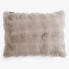 Housse de Coussin Rectangulaire 35 x 50cm - Fausse Fourrure à Bulles Vison 01
