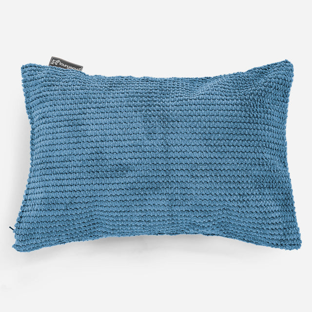 Housse de Coussin Rectangulaire 35 x 50cm - Pompon Bleu Ciel 01