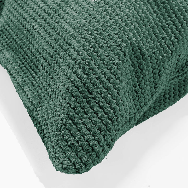 Housse de Coussin Rectangulaire 35 x 50cm - Pompon Vert Mousse 02