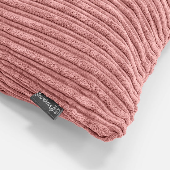 Housse de Coussin Rectangulaire Géant 40 x 70cm - Côtelé Pêche 02