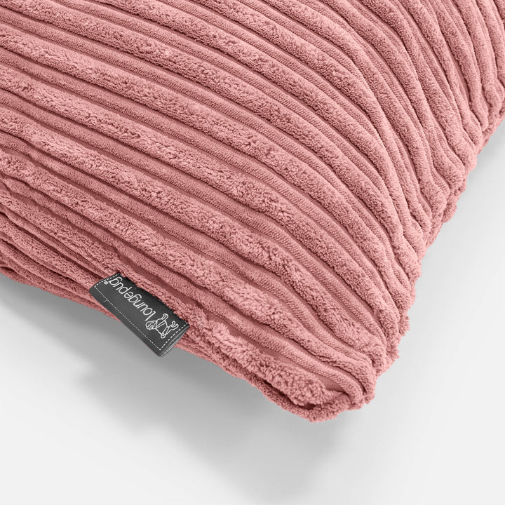 Housse de Coussin Rond 50cm - Côtelé Pêche 02