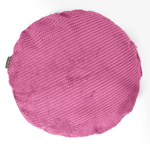 Housse de Coussin Rond 50cm - Pompon Rose