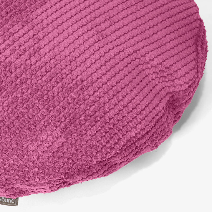 Housse de Coussin Rond 50cm - Pompon Rose 02
