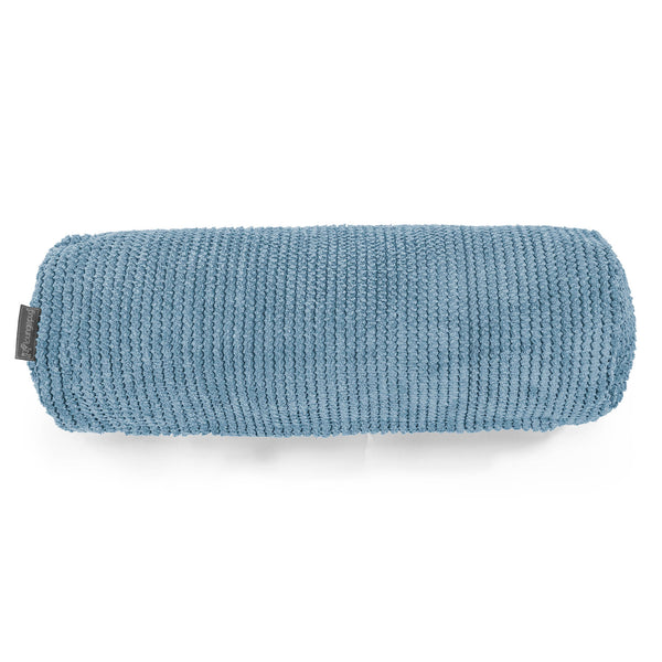Housse de Traversin 20 x 55cm - Pompon Bleu Ciel 01