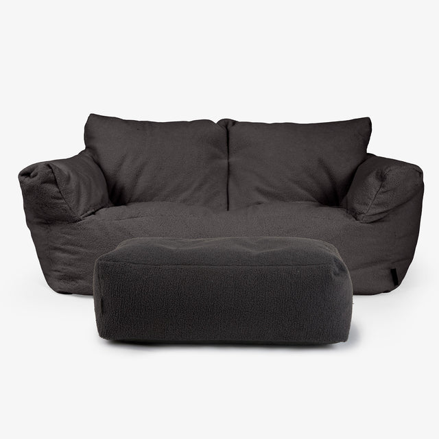 Joséphine Canapé Pouf - Bouclé Anthracite 02
