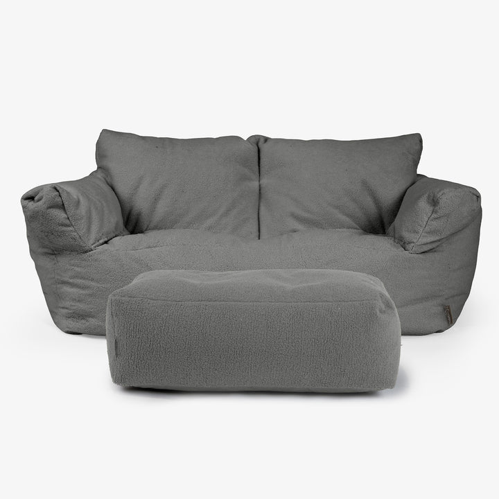 Joséphine Canapé Pouf - Bouclé Gris 02