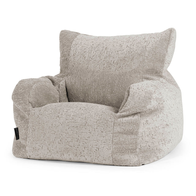 Joséphine Pouf Fauteuil Design - Chenille Luxe Gris 01