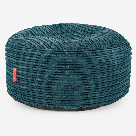 Pouf Ottoman avec Plateau - Bleu Canard 03