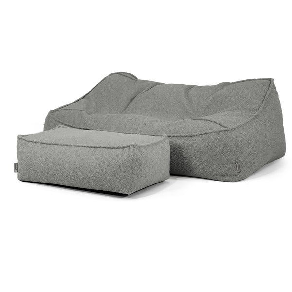 Le Canapé Pouf Doudou - Bouclé Gris