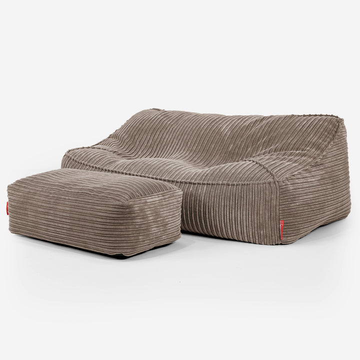 Le Canapé Pouf Doudou - Côtelé Grège 02