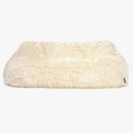 Le Canapé Pouf Doudou - Imitation fourrure à poils longs Crème 01