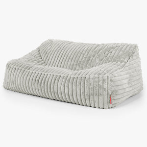 Le Canapé Pouf Doudou - Velours Côtelé Ultra Pelucheux Vert Sauge