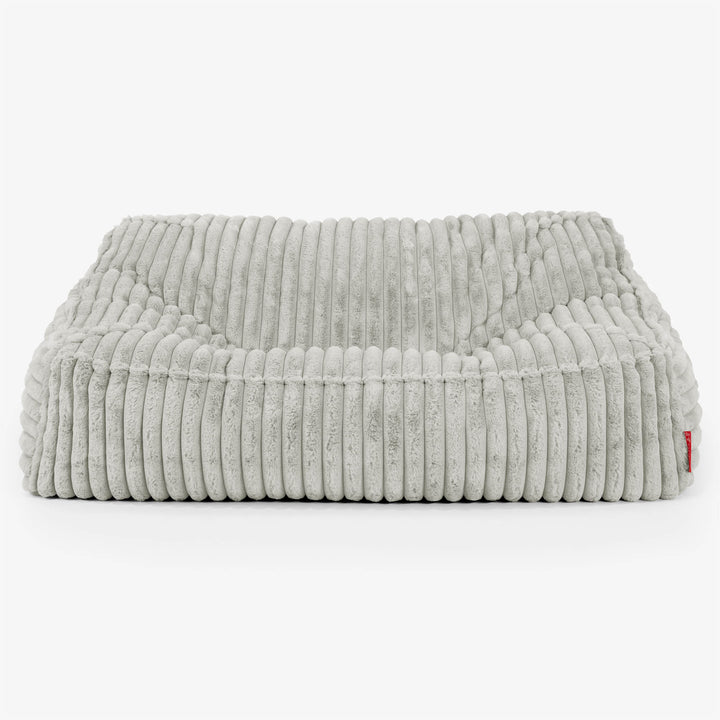 Le Canapé Pouf Doudou - Velours Côtelé Ultra Pelucheux Vert Sauge 02