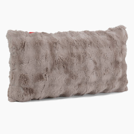 Housse de Coussin Rectangulaire Géant 40 x 70cm - Fausse Fourrure à Bulles Vison 02