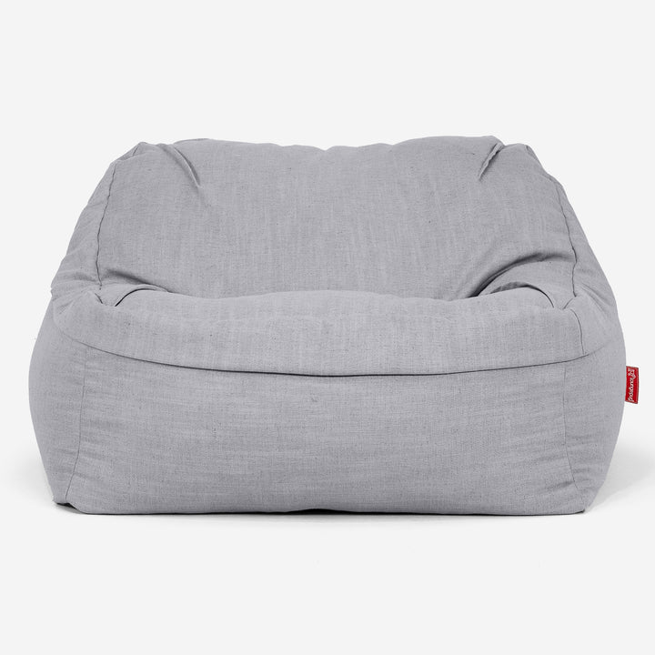 Le Pouf Doudou - Aspect Lin Argent 02