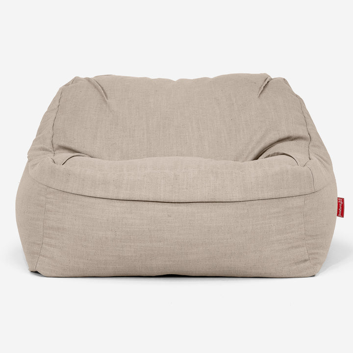 Le Pouf Doudou - Aspect Lin Crème 02